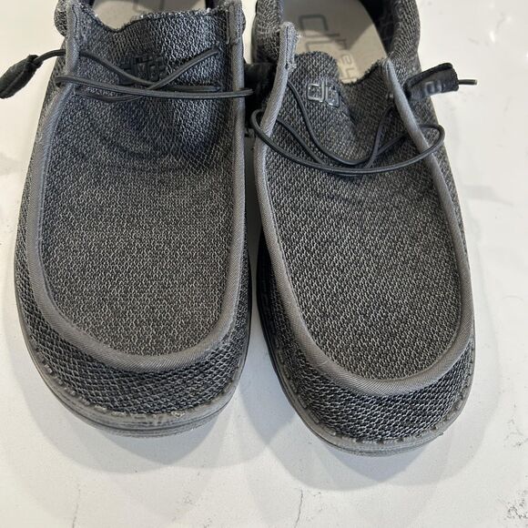 Hey Dude Wally Sox Micro Shoes Mens Size 12 black Gray Slip-On Loafers EU 45 - Picture 3 of 13